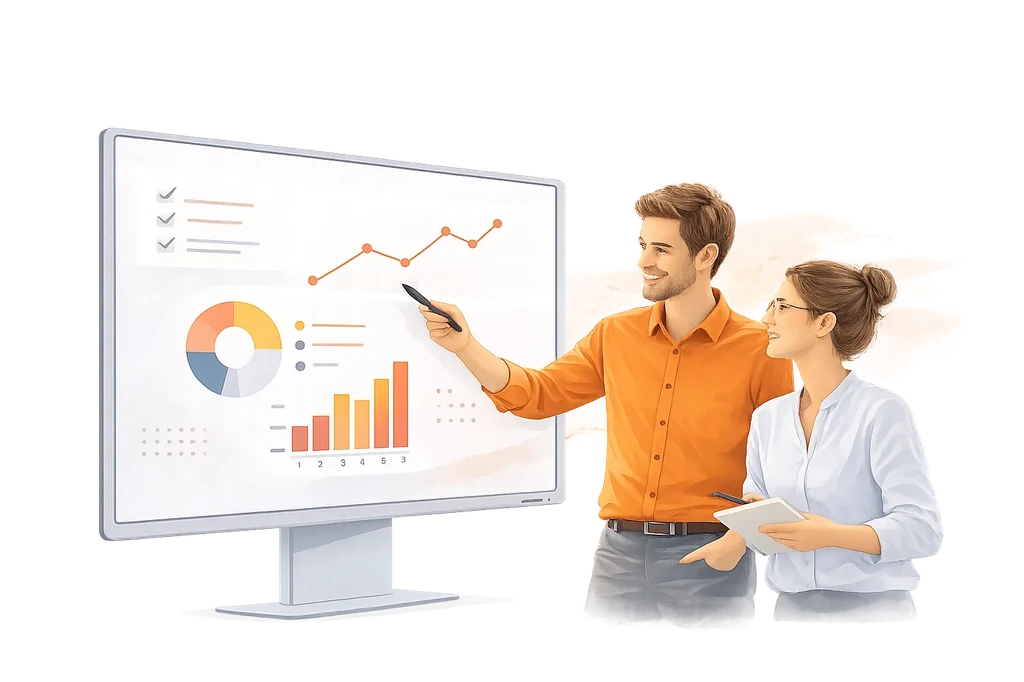 Consultant OSEYS accompagnant un dirigeant de PME en session de pilotage